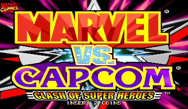 Marvel Vs. Capcom: Clash of Super Heroes (USA 971222) Title Screen